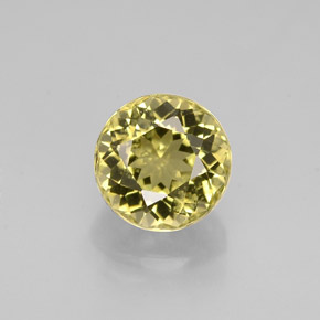 0.98 ct Gold Tourmaline Gemstone, Tourmaline Gem in Round Facet Shape for Sale.