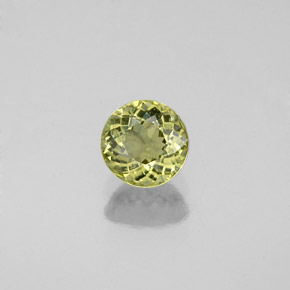 0.58 ct Green Tourmaline Gemstone, Tourmaline Gem in Round Facet Shape for Sale.