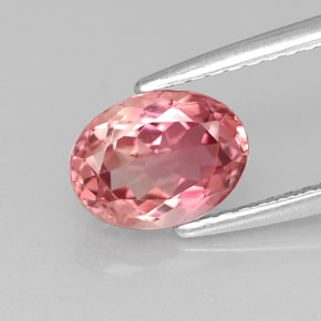 1.32 ct Pink Tourmaline Gemstone, Tourmaline Gem in Oval Facet Shape for Sale.