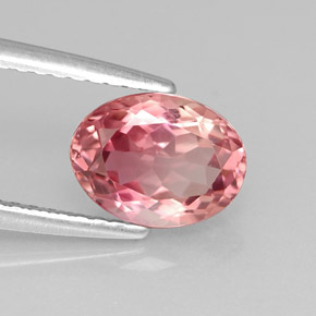 1.32 ct Pink Tourmaline Stone, Natural Tourmaline in Oval Facet Shape for Sale