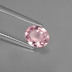 0.83 ct Pink Tourmaline Stone, Natural Tourmaline in Oval Facet Shape for Sale