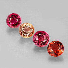 2.87 ct Multicolor Tourmaline Gemstone, Tourmaline Gem in Round Facet Shape for Sale.