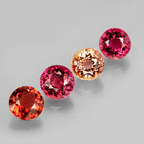 2.87 ct Multicolor Tourmaline Stone, Natural Tourmaline in Round Facet Shape for Sale