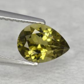 1ct Pear Facet Golden Green Tourmaline for sale thumb image of 1ct Pear Facet Golden Green Tourmaline (ID: 279302)