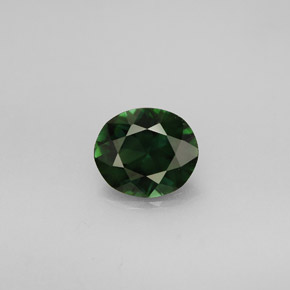 1.09 ct Green Tourmaline Gemstone, Tourmaline Gem in Oval Facet Shape for Sale.