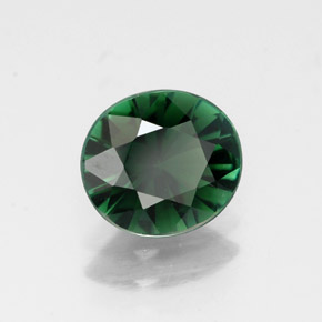 1.27 ct Green Tourmaline Stone, Natural Tourmaline in Oval Facet Shape for Sale