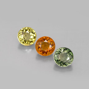 1.62 ct Multicolor Tourmaline Gemstone, Tourmaline Gem in Round Facet Shape for Sale.