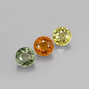1.62 ct Multicolor Tourmaline Stone, Natural Tourmaline in Round Facet Shape for Sale