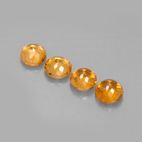 Tourmaline Gemstone in 4.4 mm Size for Sale, Tourmaline Stone in Orange Color