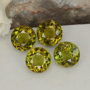 1.74 ctw Green Tourmaline Stones, Natural Tourmaline in Round Facet Shape for Sale