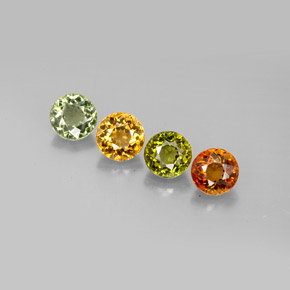 1.61 ct Multicolor Tourmaline Gemstone, Tourmaline Gem in Round Facet Shape for Sale.