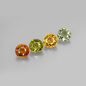 1.61 ct Multicolor Tourmaline Stone, Natural Tourmaline in Round Facet Shape for Sale
