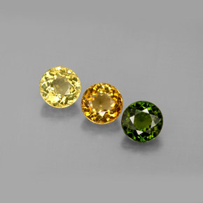 1.32 ct Multicolor Tourmaline Stone, Natural Tourmaline in Round Facet Shape for Sale