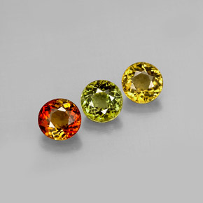 1.37 ct Multicolor Tourmaline Gemstone, Tourmaline Gem in Round Facet Shape for Sale.