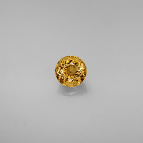 0.62 ct Yellow Tourmaline Gemstone, Tourmaline Gem in Round Facet Shape for Sale.