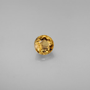0.62 ct Yellow Tourmaline Stone, Natural Tourmaline in Round Facet Shape for Sale