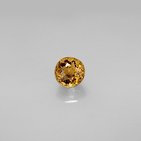 0.67 ct Yellow Tourmaline Gemstone, Tourmaline Gem in Round Facet Shape for Sale.