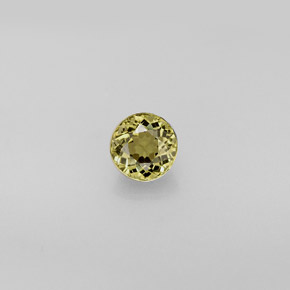 0.73 ct Green Tourmaline Gemstone, Tourmaline Gem in Round Facet Shape for Sale.