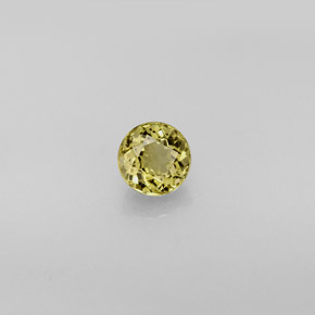 0.73 ct Green Tourmaline Stone, Natural Tourmaline in Round Facet Shape for Sale
