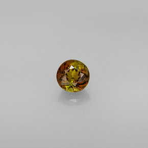 0.61 ct Multicolor Tourmaline Gemstone, Tourmaline Gem in Round Facet Shape for Sale.