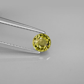 0.57 ct Green Tourmaline Stone, Natural Tourmaline in Round Facet Shape for Sale