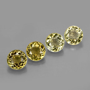 2.12 ct Yellow Tourmaline Gemstone, Tourmaline Gem in Round Facet Shape for Sale.