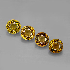 1.84 ct Yellow Tourmaline Stone, Natural Tourmaline in Round Facet Shape for Sale