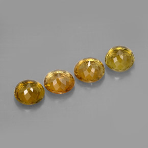 Tourmaline Gemstone in 4.8 mm Size for Sale, Tourmaline Stone in Yellow Golden Color