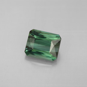 1.93 ct Green Tourmaline Gemstone, Tourmaline Gem in Octagon / Scissor Cut Shape for Sale.