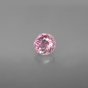 0.88 ct Pink Tourmaline Gemstone, Tourmaline Gem in Round Facet Shape for Sale.