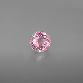 0.88 ct Pink Tourmaline Stone, Natural Tourmaline in Round Facet Shape for Sale