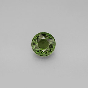 1.23 ct Green Tourmaline Gemstone, Tourmaline Gem in Round Facet Shape for Sale.