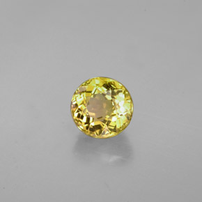 1.11 ct Yellow Tourmaline Stone, Natural Tourmaline in Round Facet Shape for Sale
