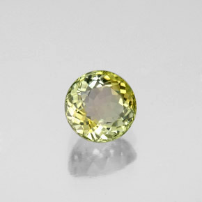 0.91 ct Green Tourmaline Gemstone, Tourmaline Gem in Round Facet Shape for Sale.