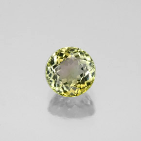 0.91 ct Green Tourmaline Stone, Natural Tourmaline in Round Facet Shape for Sale