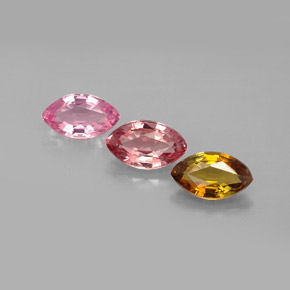 1.96 ctw Multicolor Tourmaline Stones, Natural Tourmaline in Marquise Facet Shape for Sale