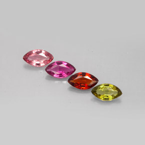 1.88 ct Multicolor Tourmaline Gemstone, Tourmaline Gem in Marquise Facet Shape for Sale.