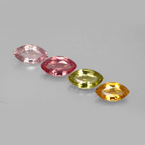 2.02 ct Multicolor Tourmaline Gemstone, Tourmaline Gem in Marquise Facet Shape for Sale.