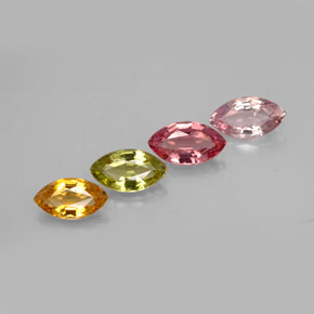 2.02 ct Multicolor Tourmaline Stone, Natural Tourmaline in Marquise Facet Shape for Sale