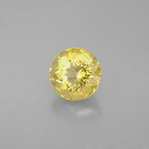 1.26 ct Yellow Tourmaline Stone, Natural Tourmaline in Round Facet Shape for Sale