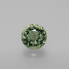 1.29 ct Green Tourmaline Gemstone, Tourmaline Gem in Round Facet Shape for Sale.