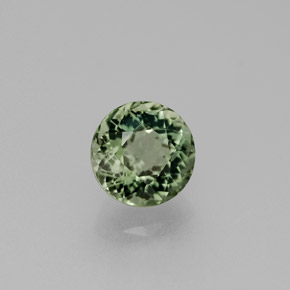 1.29 ct Green Tourmaline Stone, Natural Tourmaline in Round Facet Shape for Sale