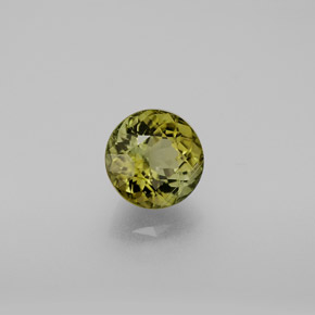1.53 ct Green Tourmaline Stone, Natural Tourmaline in Round Facet Shape for Sale