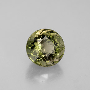 1.51 ct Green Tourmaline Stone, Natural Tourmaline in Round Facet Shape for Sale