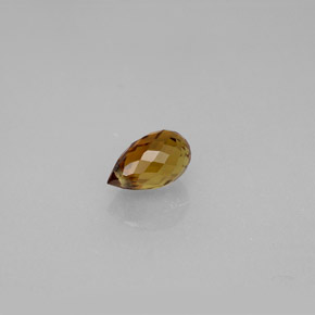 0.73 ct Brown Tourmaline Gemstone, Tourmaline Gem in Briolette with Hole Shape for Sale.