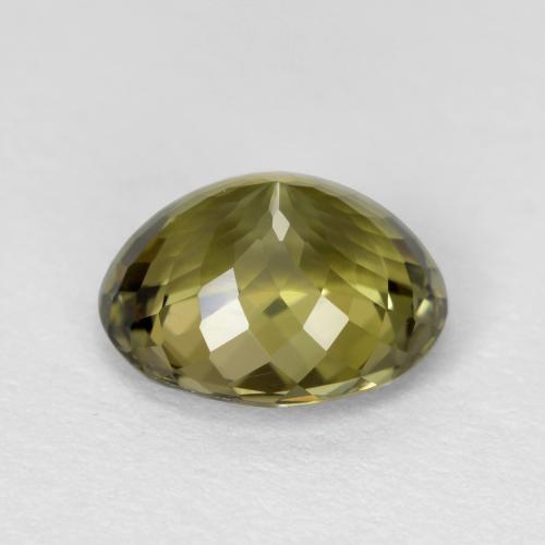 Tourmaline Gemstone in 8 x 6.8 mm Size for Sale, Tourmaline Stone in Medium Green Color