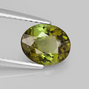 1.34 ct Multicolor Tourmaline Stone, Natural Tourmaline in Oval Facet Shape for Sale
