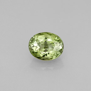 1.24 ct Green Tourmaline Gemstone, Tourmaline Gem in Oval Facet Shape for Sale.