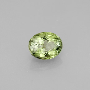 1.24 ct Green Tourmaline Stone, Natural Tourmaline in Oval Facet Shape for Sale