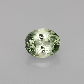 1.52 ct Green Tourmaline Gemstone, Tourmaline Gem in Oval Facet Shape for Sale.